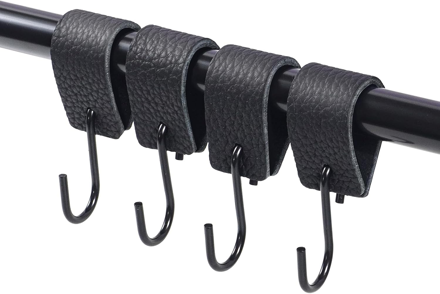 skórzanych haczyków w kształcie litery S – haki ze skórzanymi paskami – haki w kształcie litery S do wieszania lamp kempingowych, ubrań, ręczników