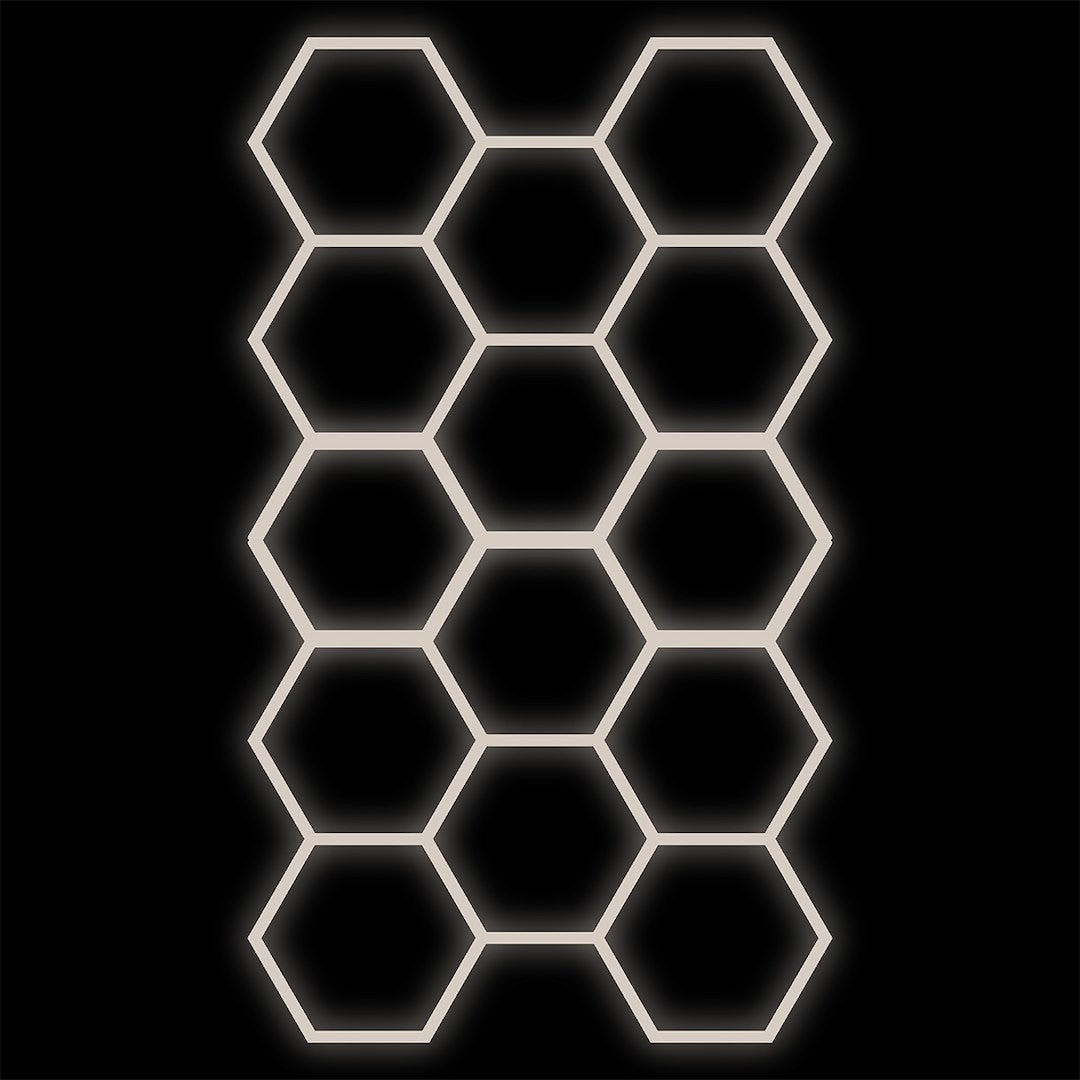 Lampa sufitowa LED HEXAGON 399W neutralna 37620lm aluminium czarno-biała wym:4x229x394cm IP20 IdeaLED - 3