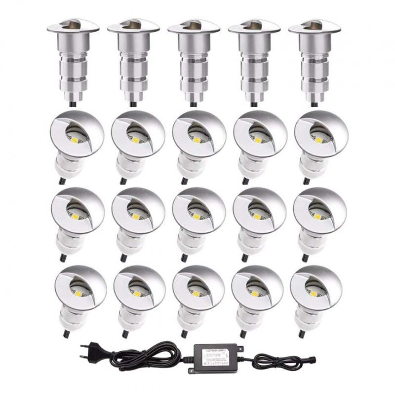 Pack Mini Spots LED Encastrables SP-E01 Tout Compris - Blanc Chaud - 26 ...