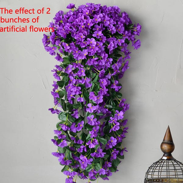 Cestino Da Appendere Con Catena Viola Artificiale, Kit Fai Da Te - Foto 8