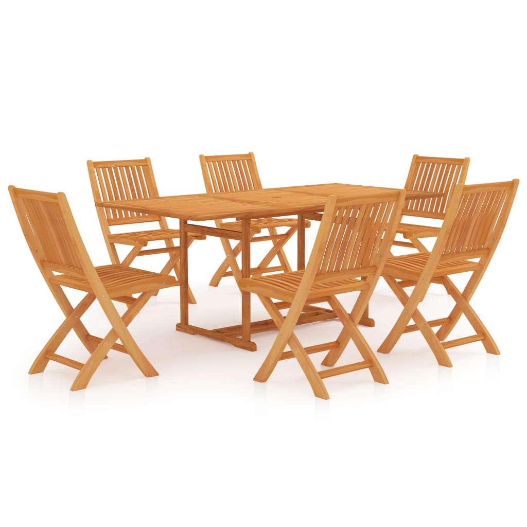 Maison Exclusive - Set da Pranzo da Giardino 7 pz in Legno Massello di Teak - 2
