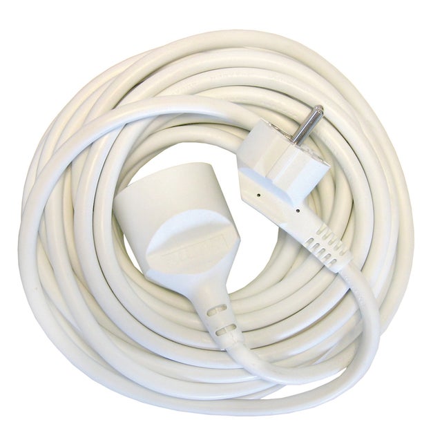 Prolongateur HO5VVF 3x1,5mm²- 10m - blanc - Chacon
