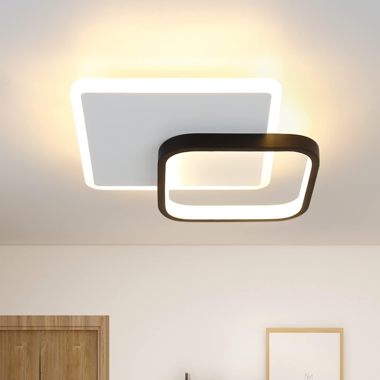 Lámpara De Techo LED Dorada Regulable - Ideal Para Salón, Dormitorio O Pasillo, Estilo Moderno Lámpara De Techo LED Dorada Regulable - Ideal Para Salón, Dormitorio O Pasillo, Estilo Moderno