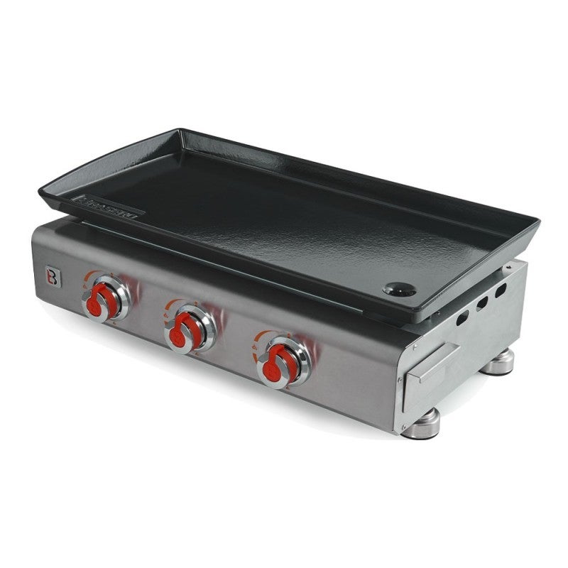 Plancha Silvia II Inox 3 Feux Brasero BRASERO Plaque En Fonte 67 X 