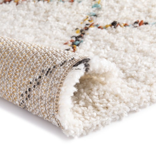 Tapis motif berbère - Nelya - Écru et traits multicolore - 160 x 230 cm - 4