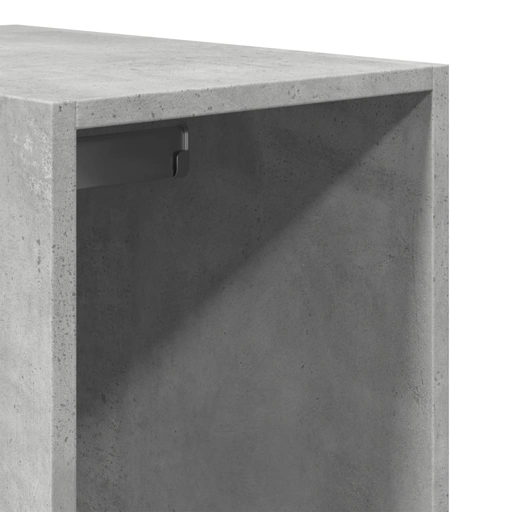 Armário de madeira projetada cinza concreto 30x50x200 cm - COMFORTXL - 8