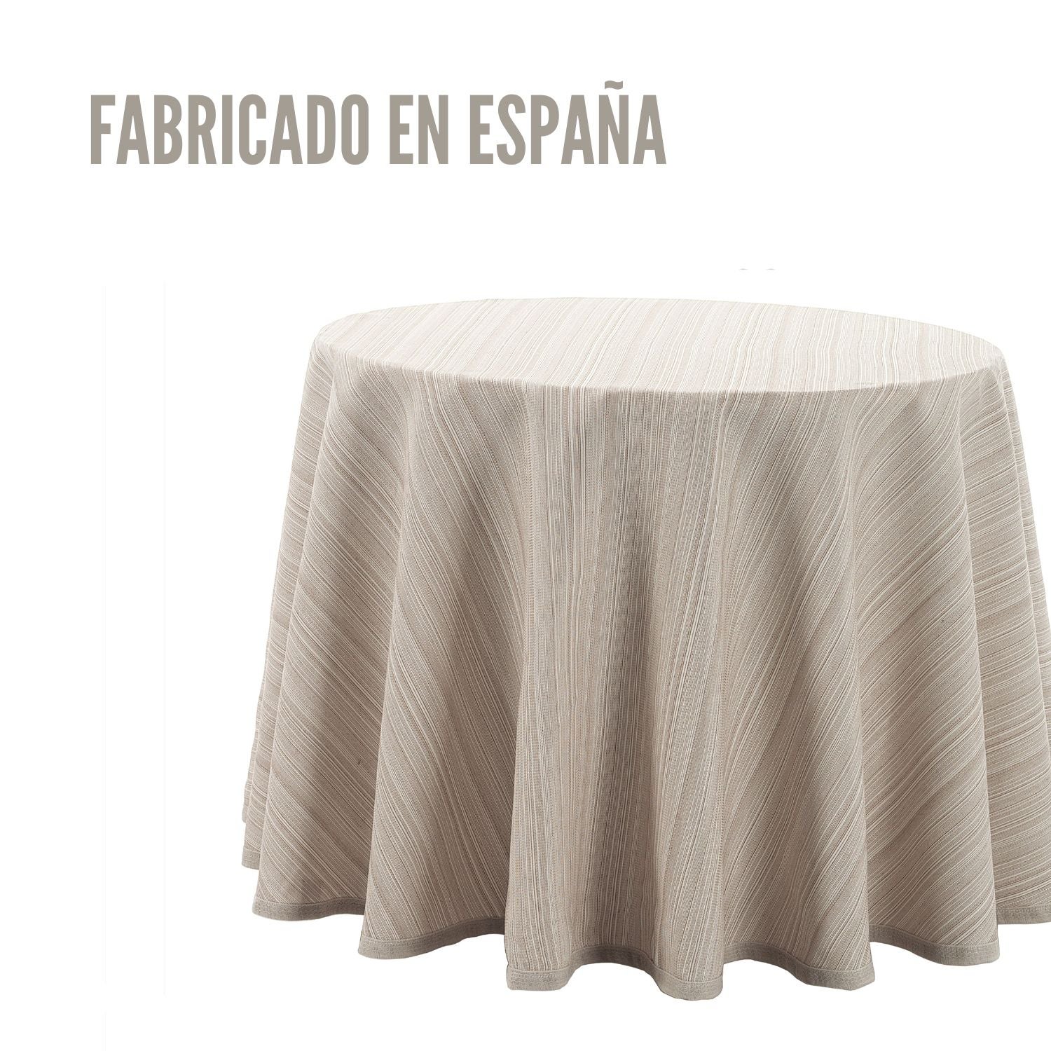 Falda para Mesa Camilla Riby Redonda 120cm Natural Donegal Collections - 3