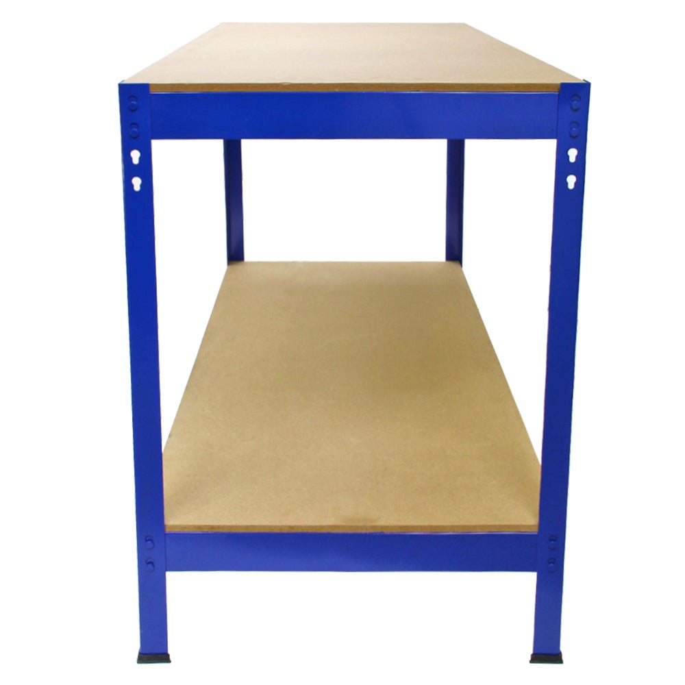 Etabli de Travail Q-RAX Bleu 100cm Bricolage Rangement Atelier MDF Table de Travail Garage 400KG Max Capacité 200Kg par - 3