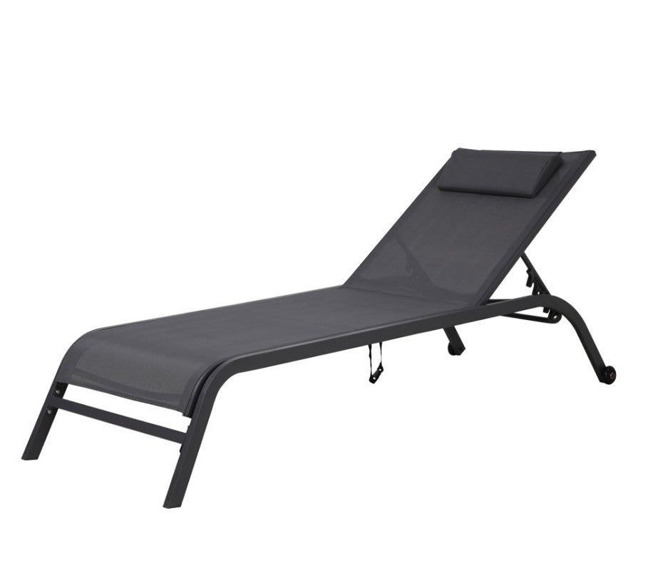 Transat de jardin en acier - gris anthracite - GOZO - 4