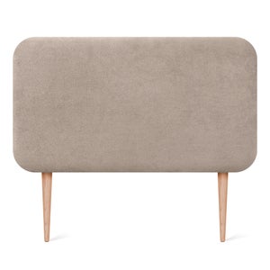 DHOME Testiera Imbottita In Tessuto AQUALINE Antimacchia – Colore Salmone, Larghezza 150cm Con Gambe In Pino (per Letti 150/160cm), Spessore 4cm, Trattamento Antiacaro