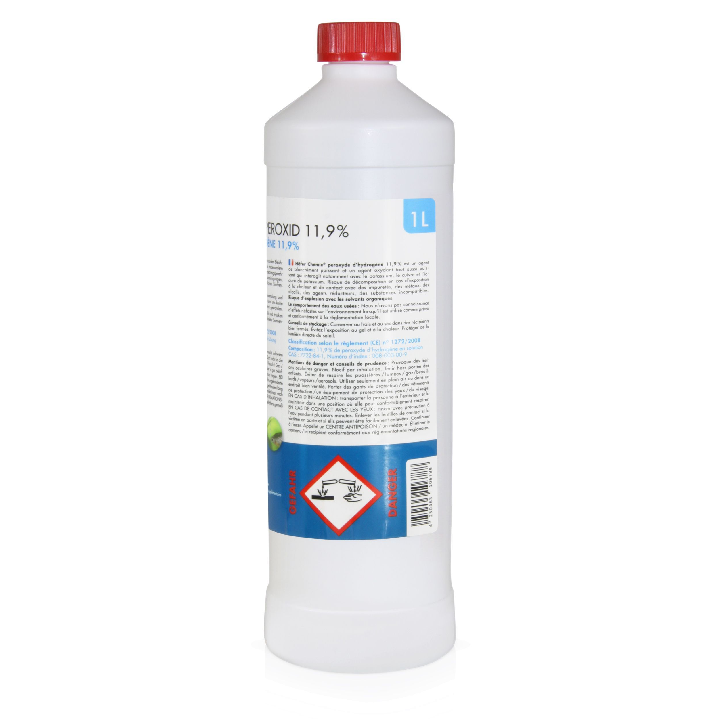 6 x Péroxyde d'hydrogène 11,9 % Höfer Chemie® en bouteille de 1 L - 3