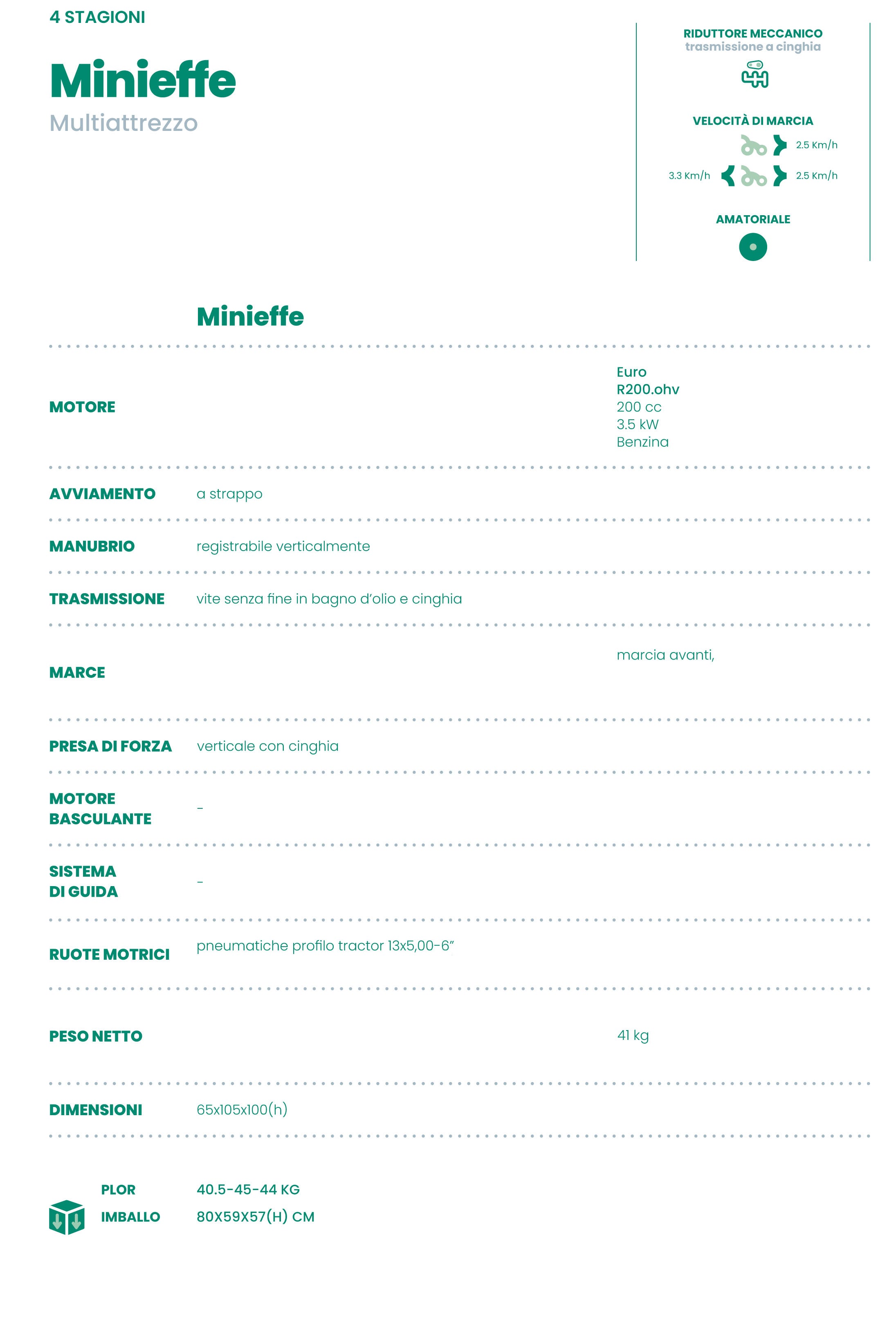 Motofalciatrice EUROSYSTEMS Minieffe - Motore RATO - Made In Italy - 5