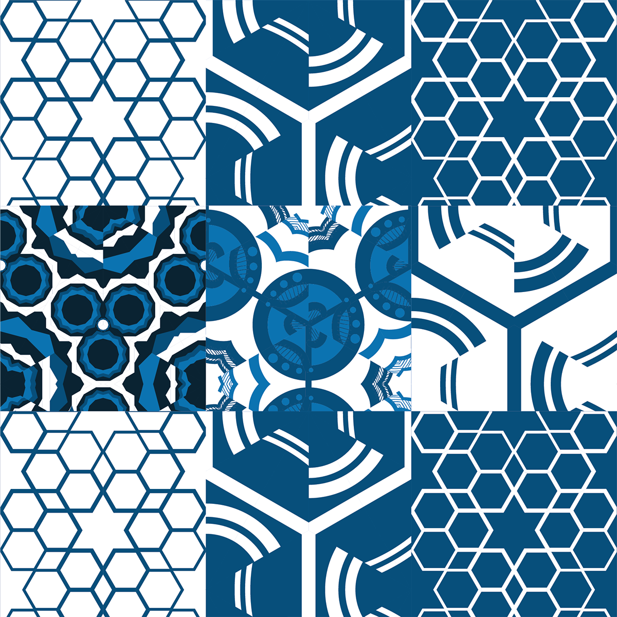 9 adesivo piastrelle etnico Nara - Sticker adesivo - adesivi murali - 9stickers10x10cm - 2