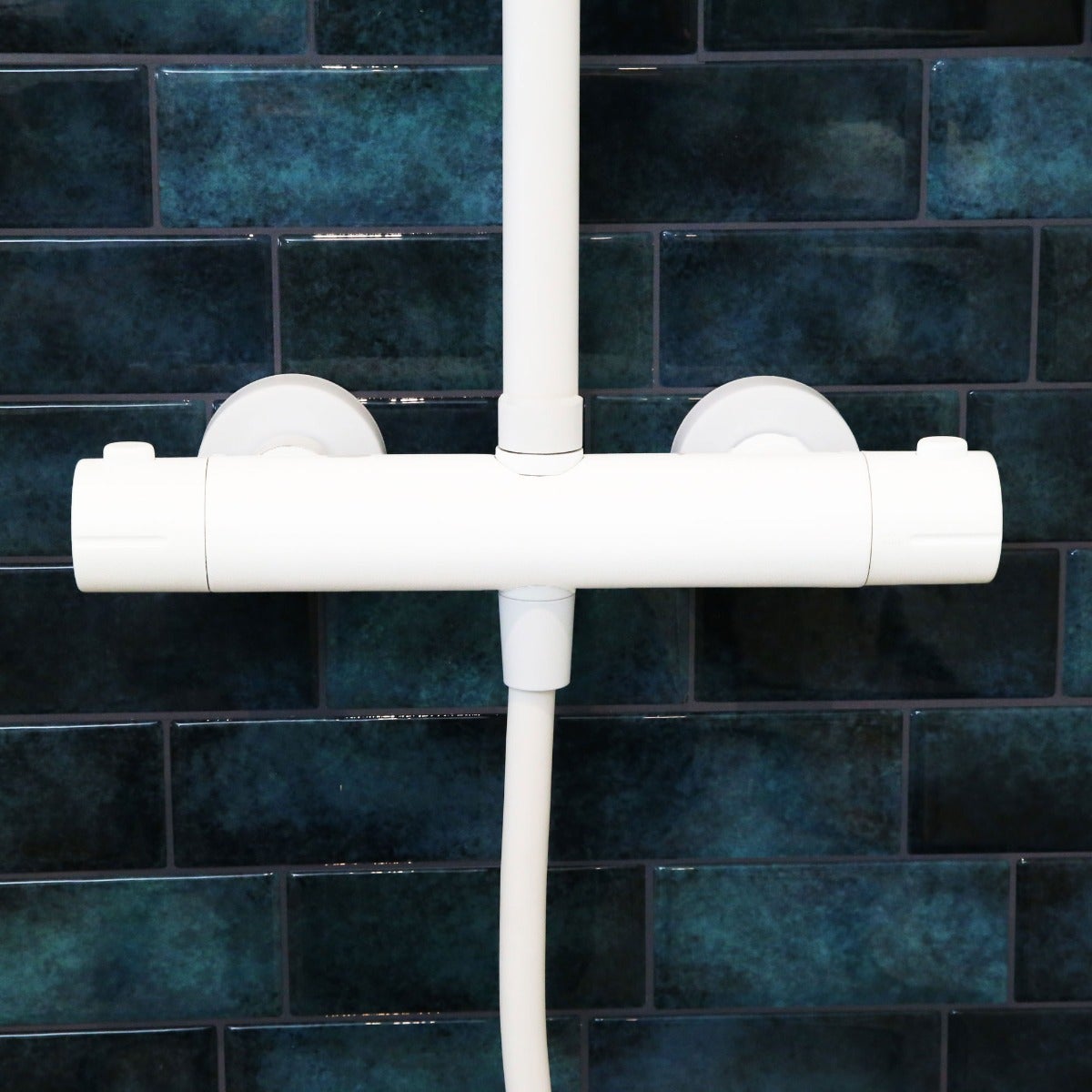 Luisa II colonne de douche thermostatique blanche - 4