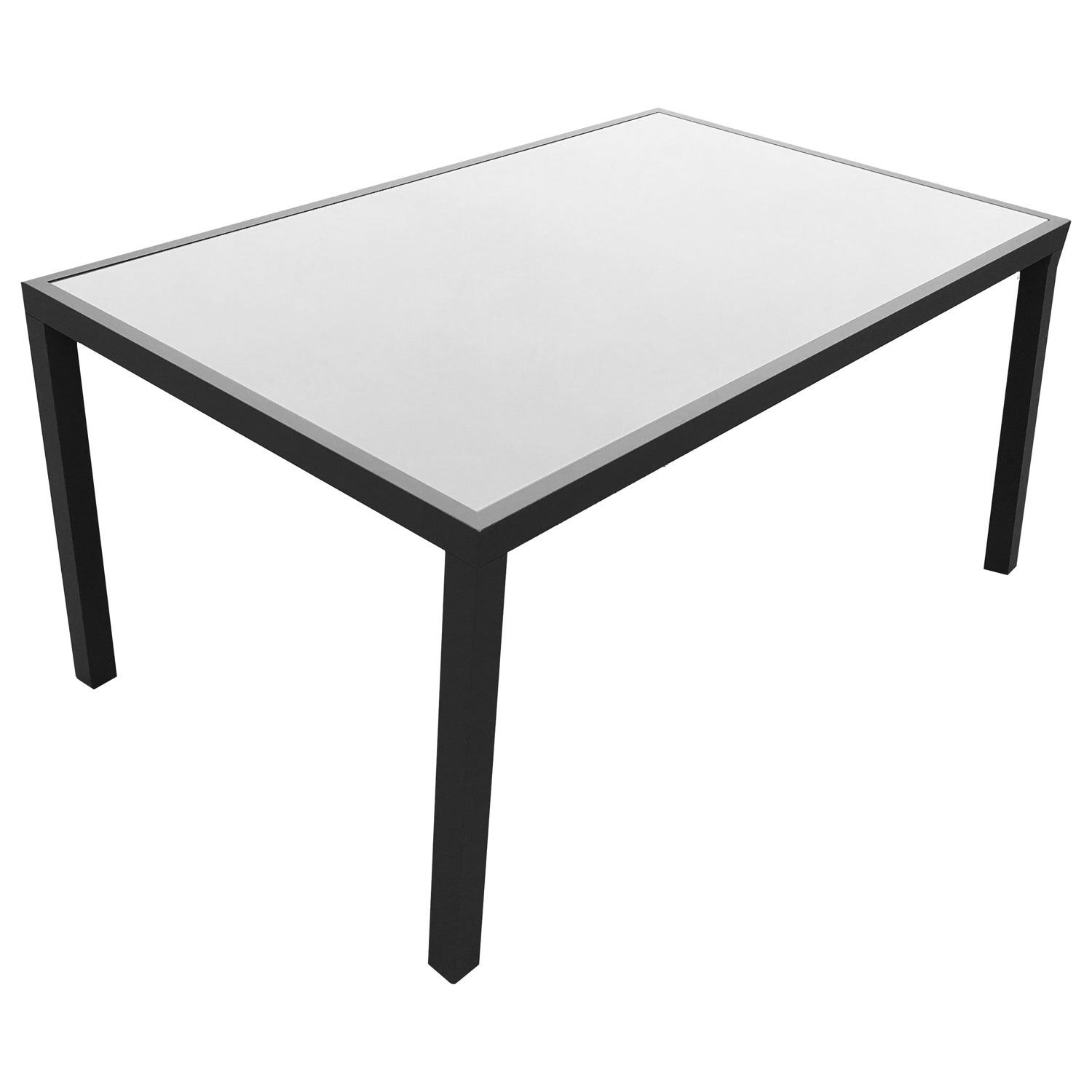 Salon de jardin 6 places gris et aluminium anthracite BERGAMO - 3