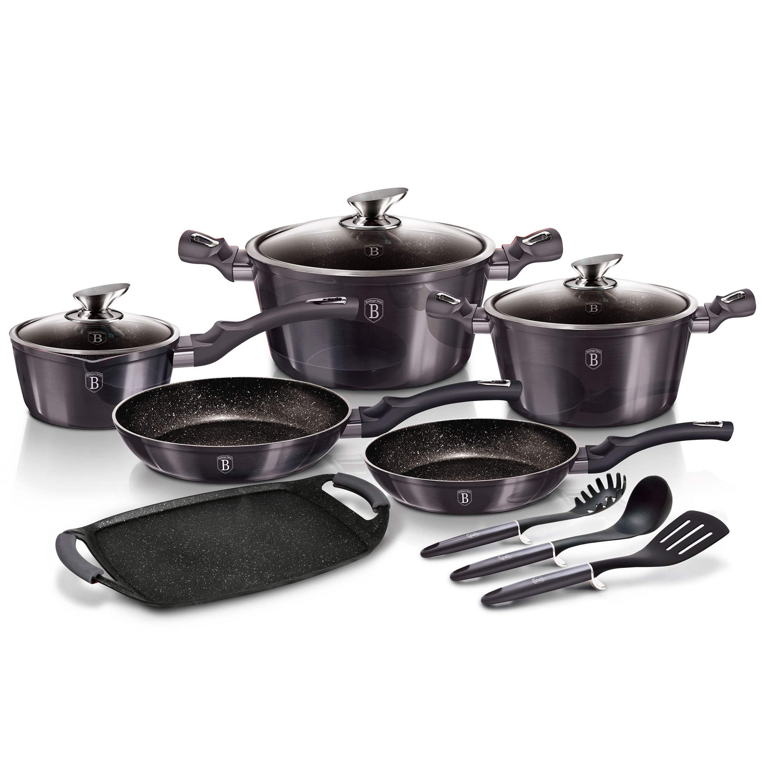Alessi Set di pentole Edo, 4 pentole e 3 coperchi | Finnish Design Shop