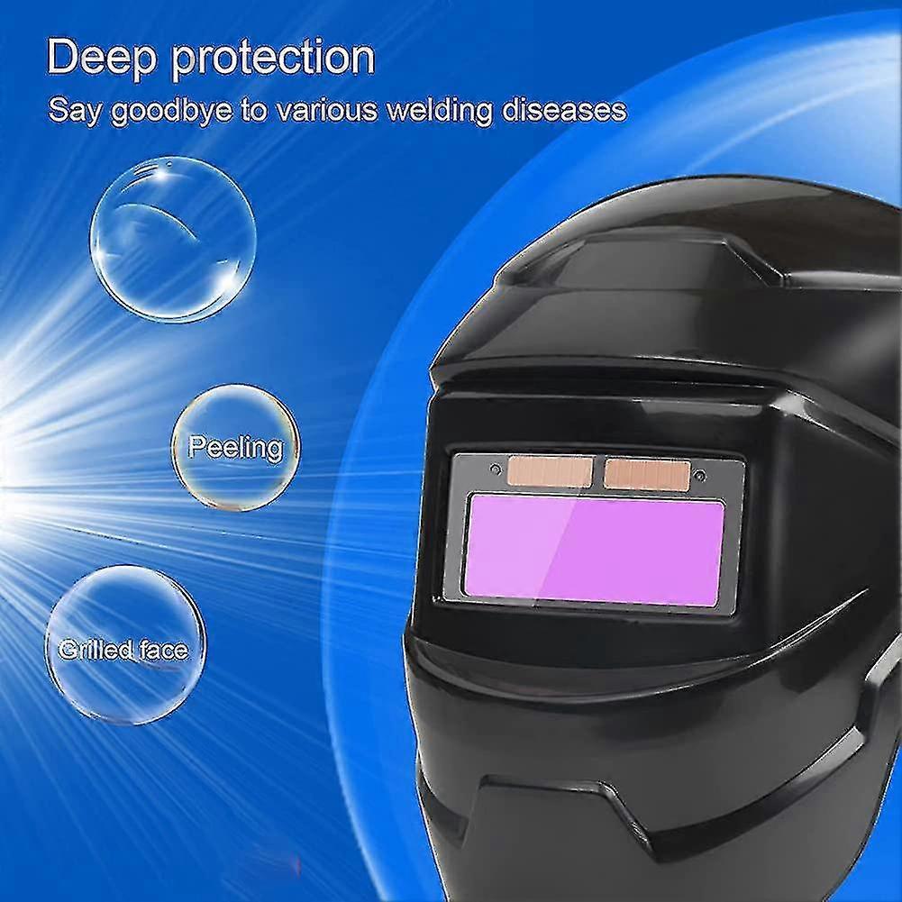 Casque de soudage solaire professionnel à obscurcissement automatique avec LED et large plage d'ombrage réglable 4 - 2