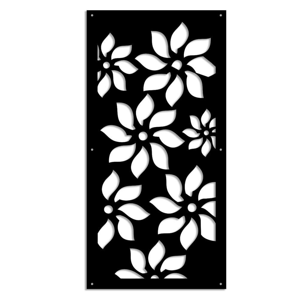 SŁONECZNIKI - Panel perforowany z PVC - Parasol przeciwsłoneczny - Rozmiar 47x94 cm - Grubość 1 cm - Kolor CZARNY