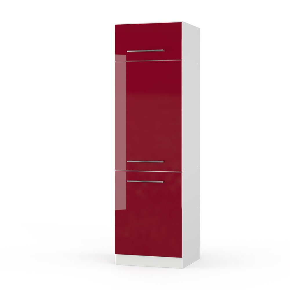 Vicco Szafka na lodówkę Fame-Line, Bordowa Czerwień wysoki połysk, 60 cm