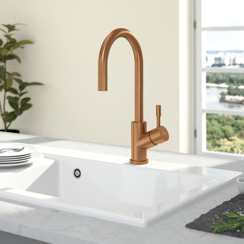 Rubinetto da cucina VILLEROY ET BOCH Umbrella flex bronzo + pulizia - 2