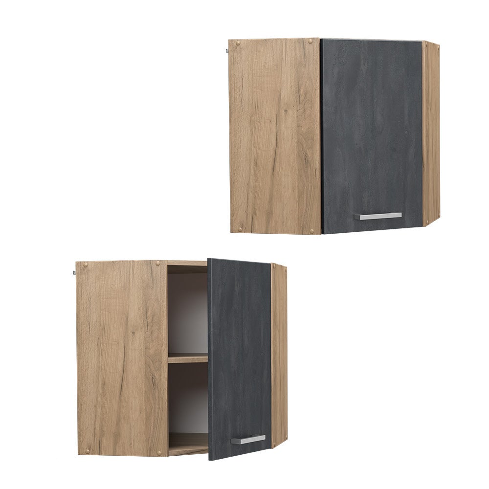 Vicco Elément haut de cuisine R-Line, Béton noir, 57cm - 5