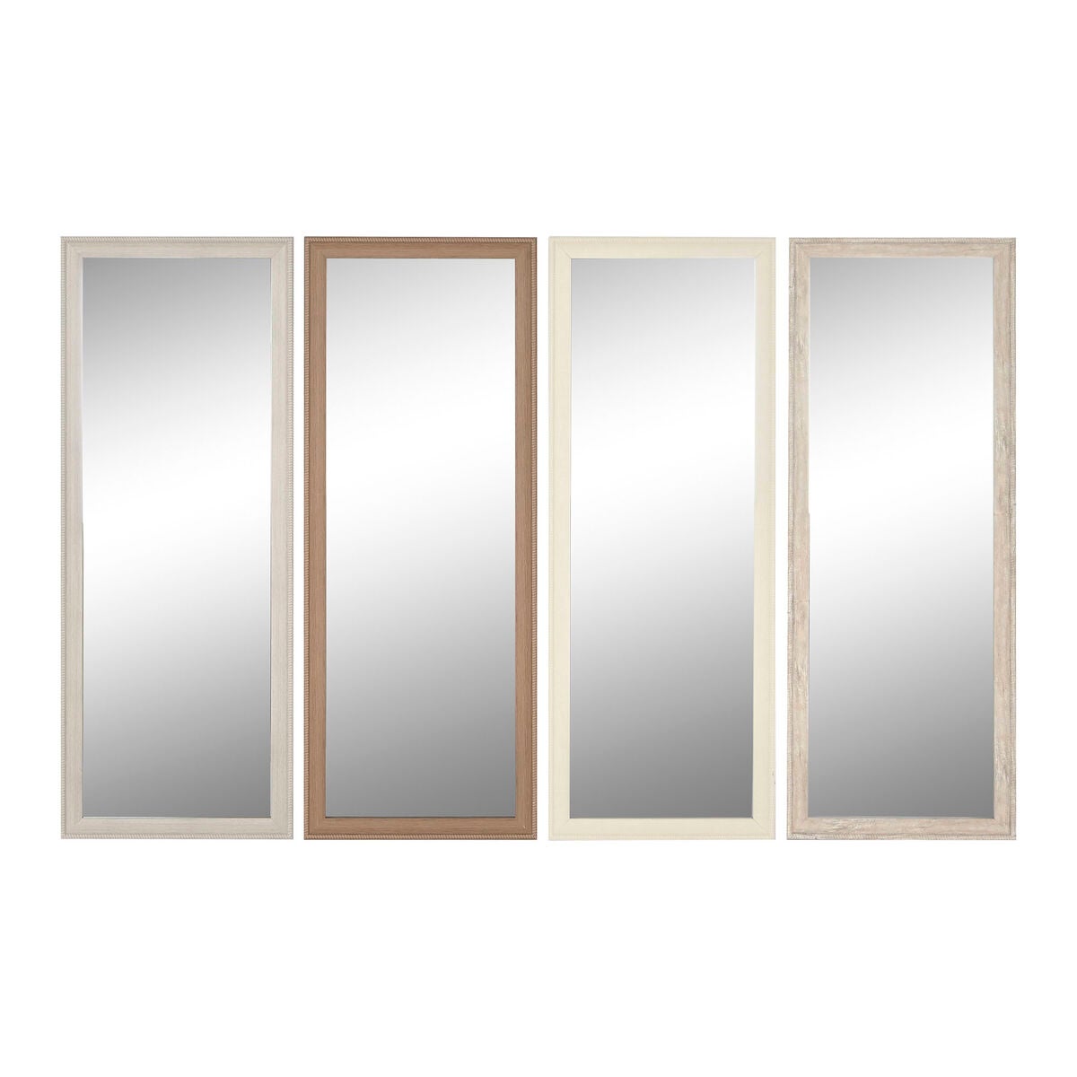 Miroir Sur Pied Home ESPRIT Naturel - Verre Et Pin - 50 X 10 X 150 Cm - Neuf