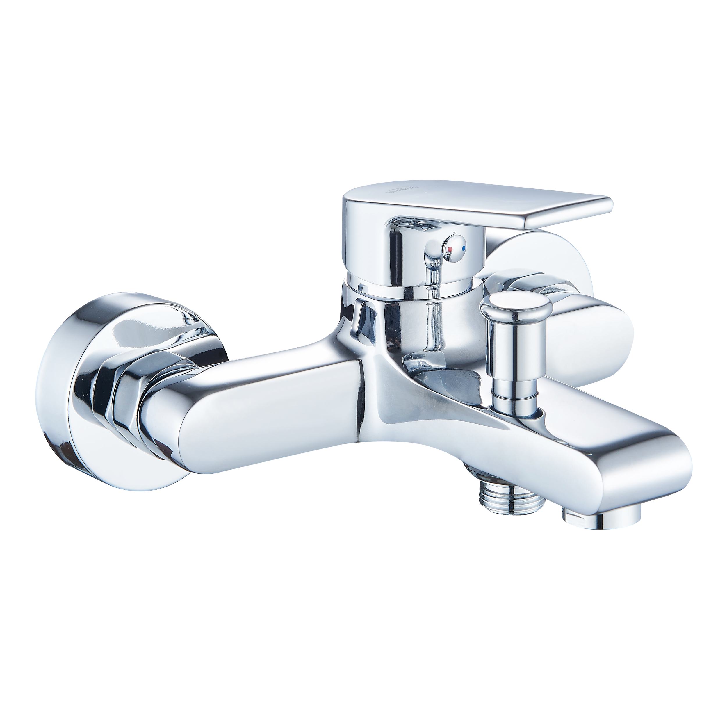 Bateria Wannowa Ścienna Kran do Wanny Jednouchwytowa INVENA Kalon Chrom