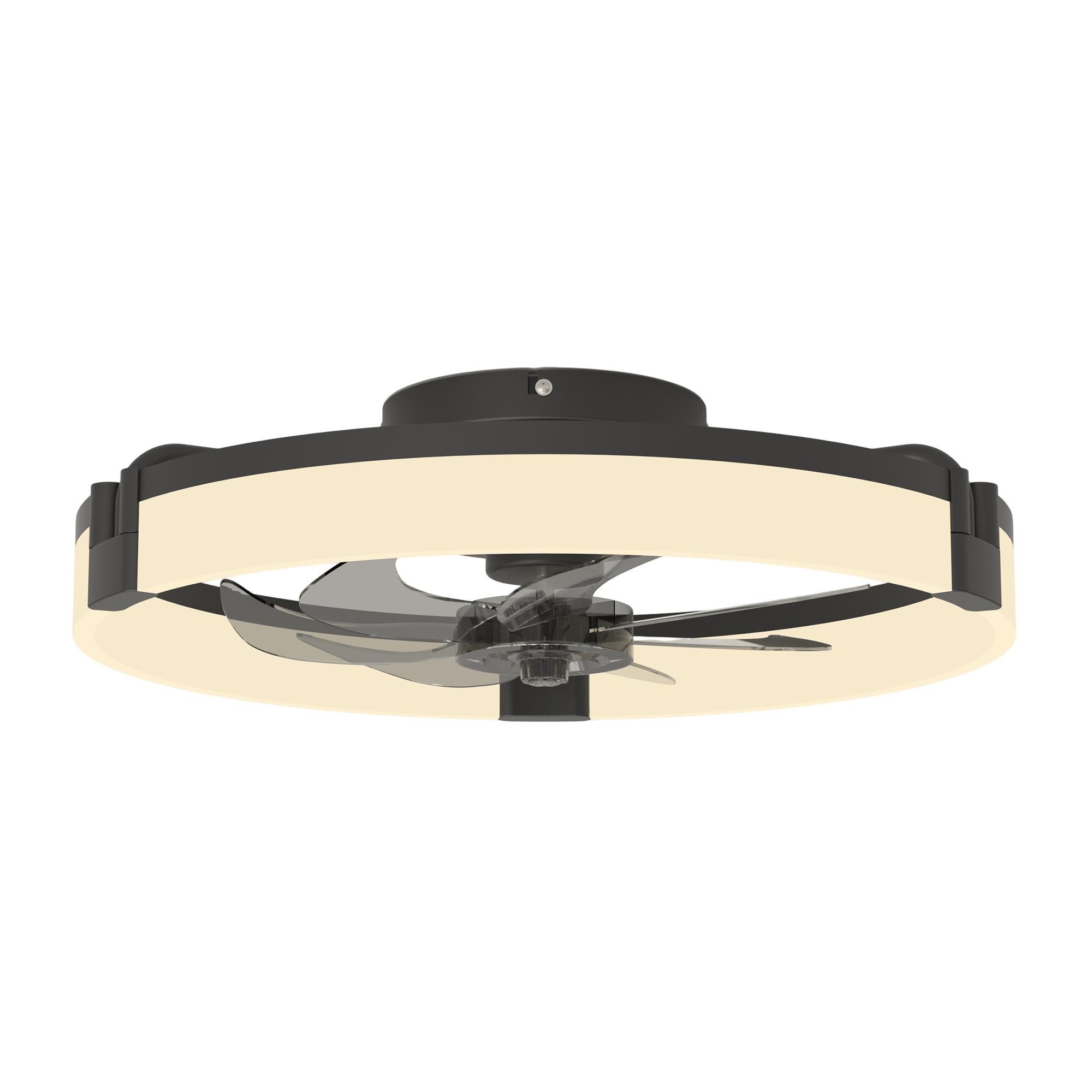 Ventilateur de plafond LED 50cm avec télécommande & APP, 6 vitesses, dimmable 3000-6500K, silencieux 30dB, chambre salon - 2