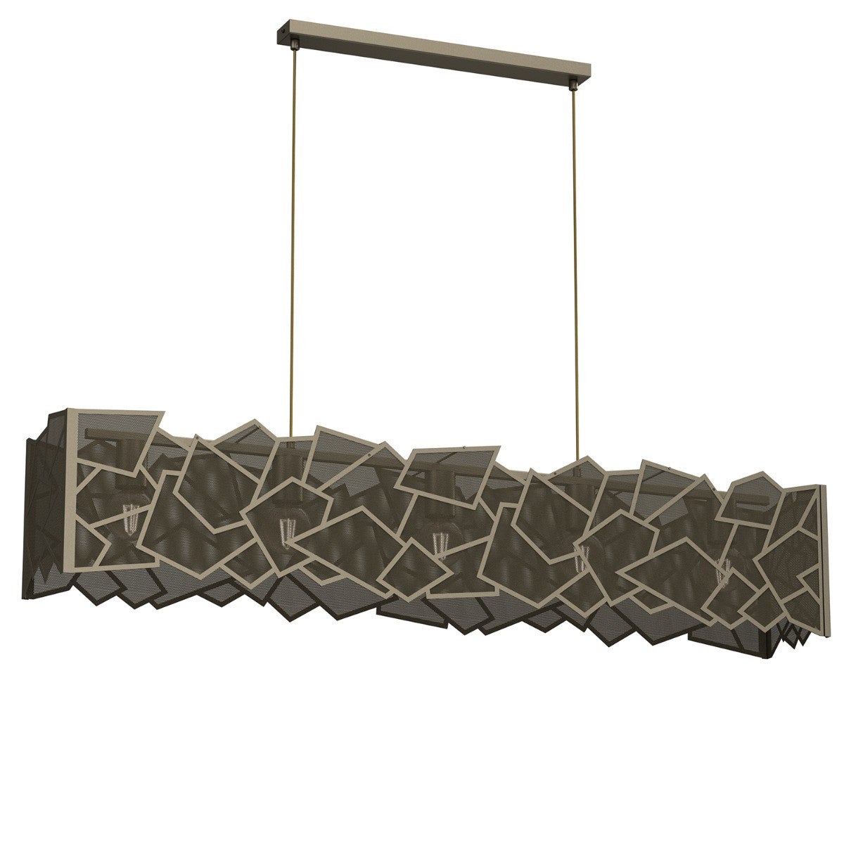 Lampa wisząca Camo tytanowe złoto 5xE27x15W wym: 110 x 12 x 20,5 cm metal Luminex