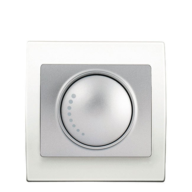 Va et Vient Variateur 500W Silver Delta Iris + Plaque basic Blanc — free download