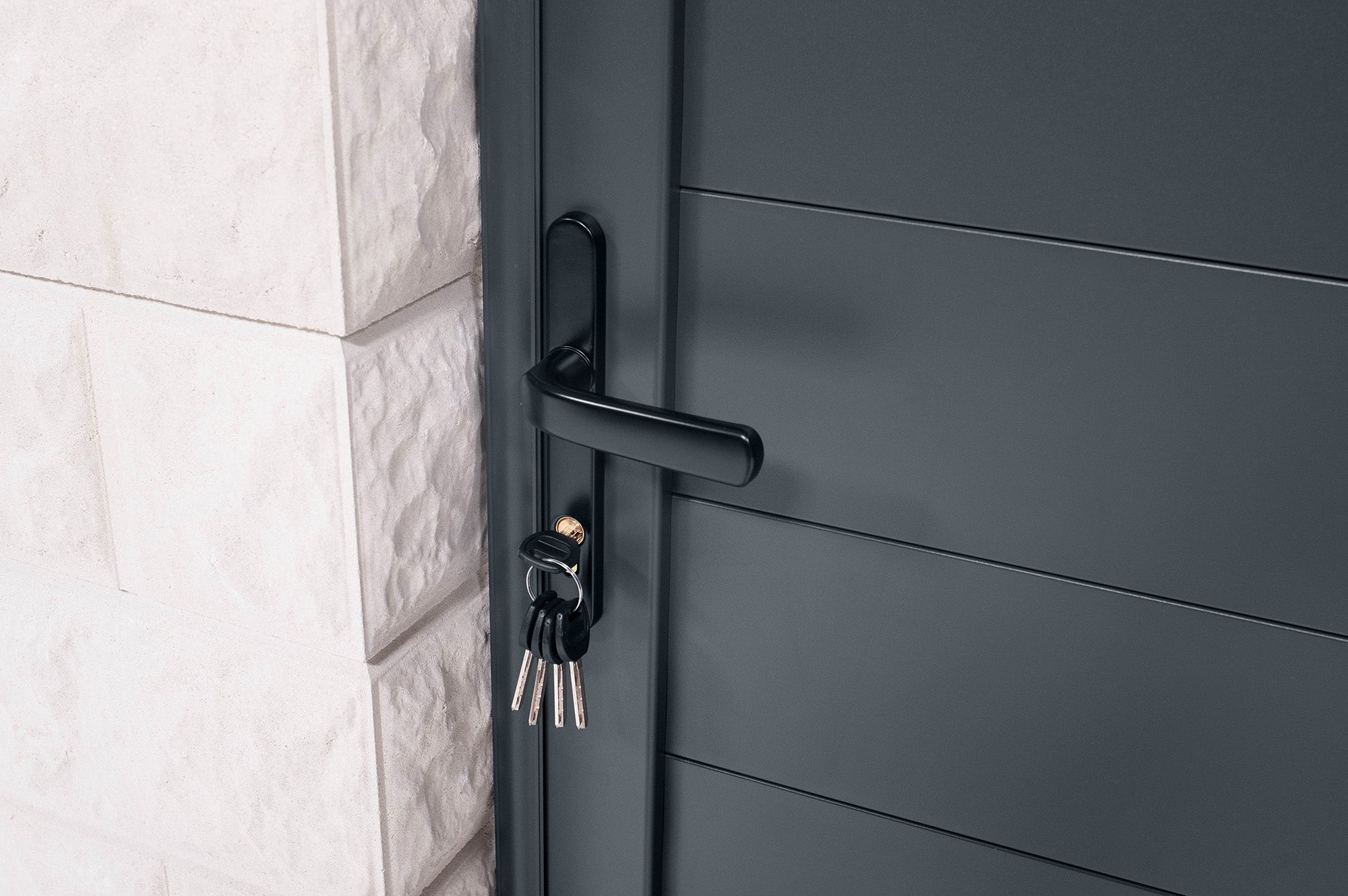 Portillon 1m EIGER H.180cm aluminium gris - 8