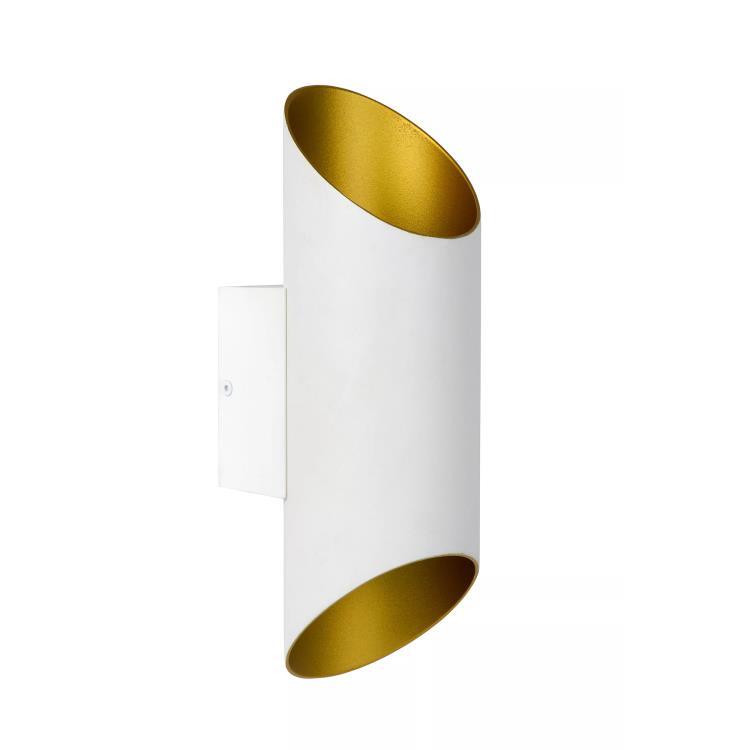 Kinkiet QUIRIJN biało-złoty-odcienie złota 1xG9x40W metal wym:30x10x10cm IP20 Lucide