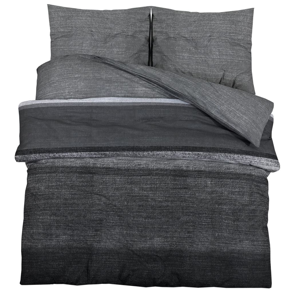 Ensemble de housse de couette | Parures de lit gris foncé 260x220 cm Coton CFW33520 - 2