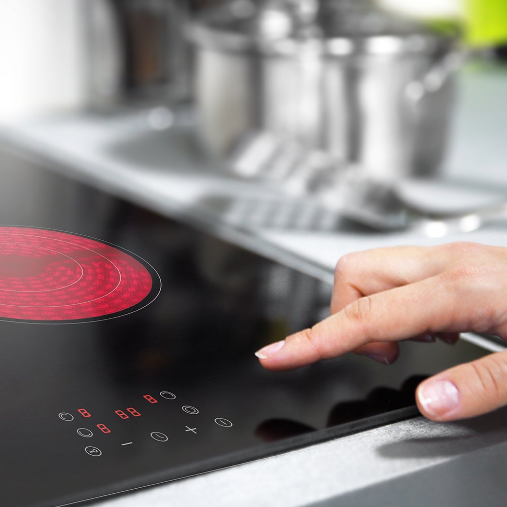 Placa de Vitrocerámica Aspes, AV3602, Potencia máx, 5700 W, 3 Zonas de Cocción, 9 Niveles de Cocción, Control Táctil - 3