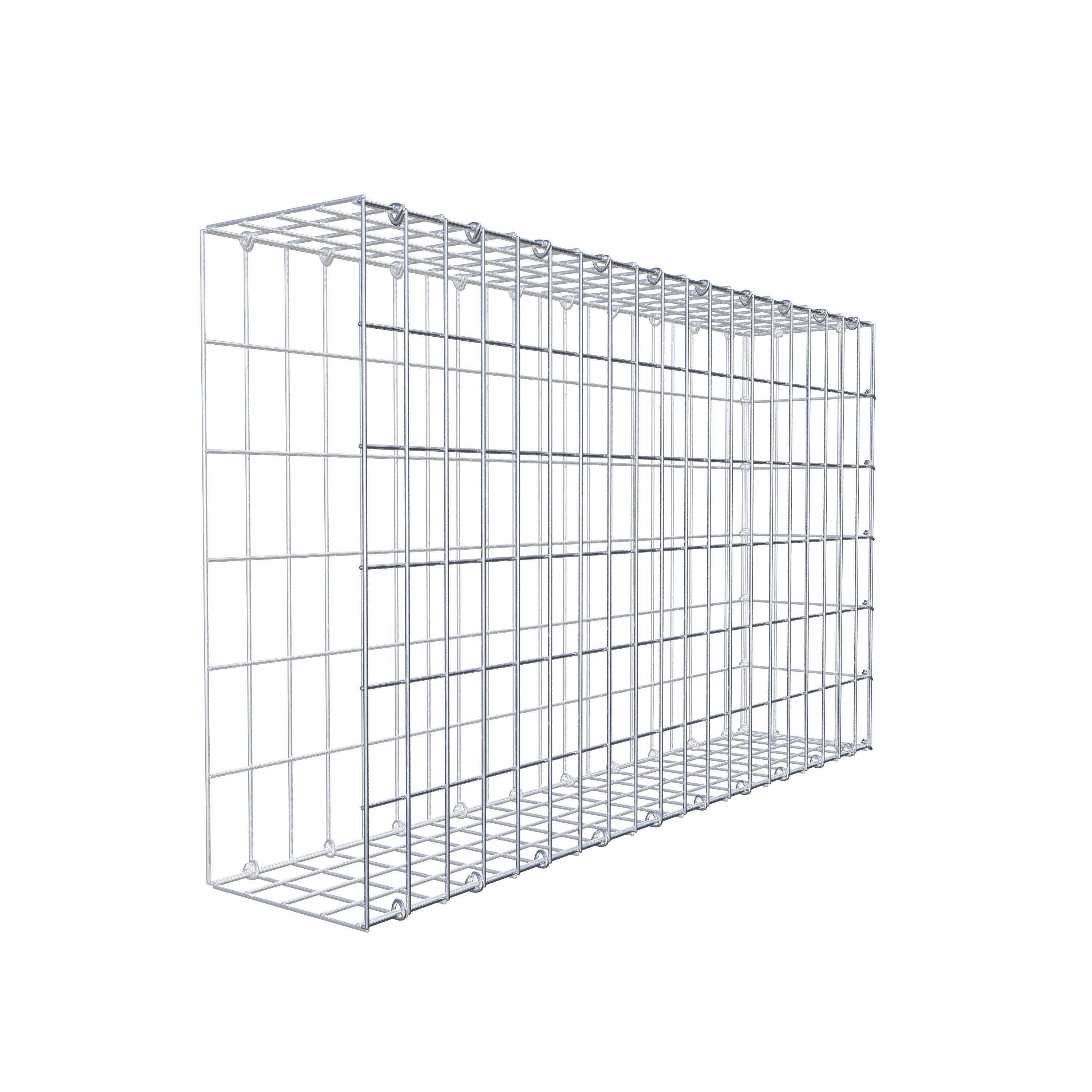 Gavión para alargar en acero galvanizado 100x60x20cm (LxAxP), malla 5 x 10cm, Anillo en C, sin rejilla frontal - 6