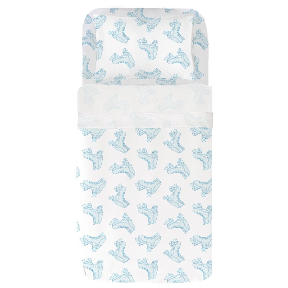 Draps Big Believers Sharks - Twin - 100% Polyester - Bleu, Vert, Gris - Neuf