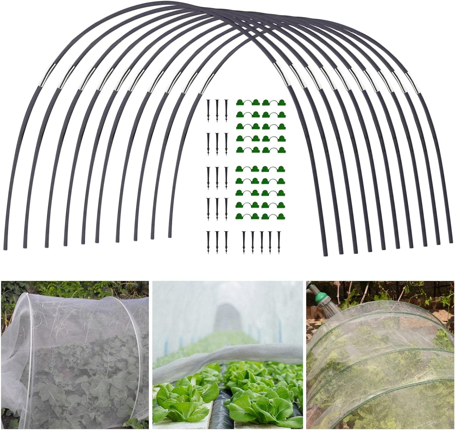 Kit de 30 Arceaux Serre Tunnel – Cerceaux Jardin en Fibre de Verre pour Culture Légumes & Protection - 6
