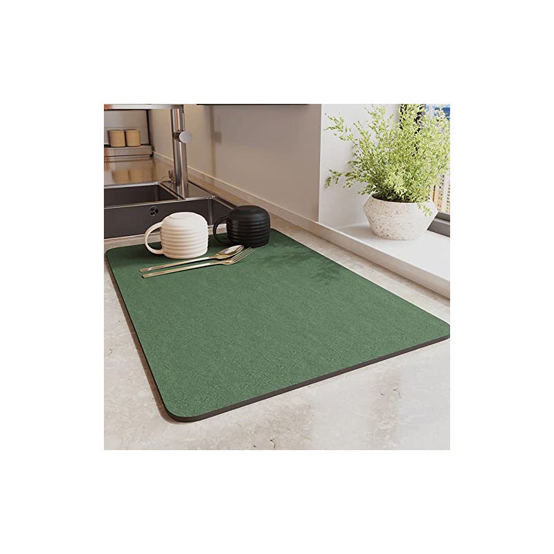 Antypoślizgowa, zmywalna mata do zlewu z włókna ziemi okrzemkowej, odpowiednia do zielonego baru