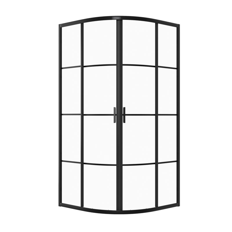 Kabina prysznicowa PAXI półokrągła 70x70cm czarna SEVANTE