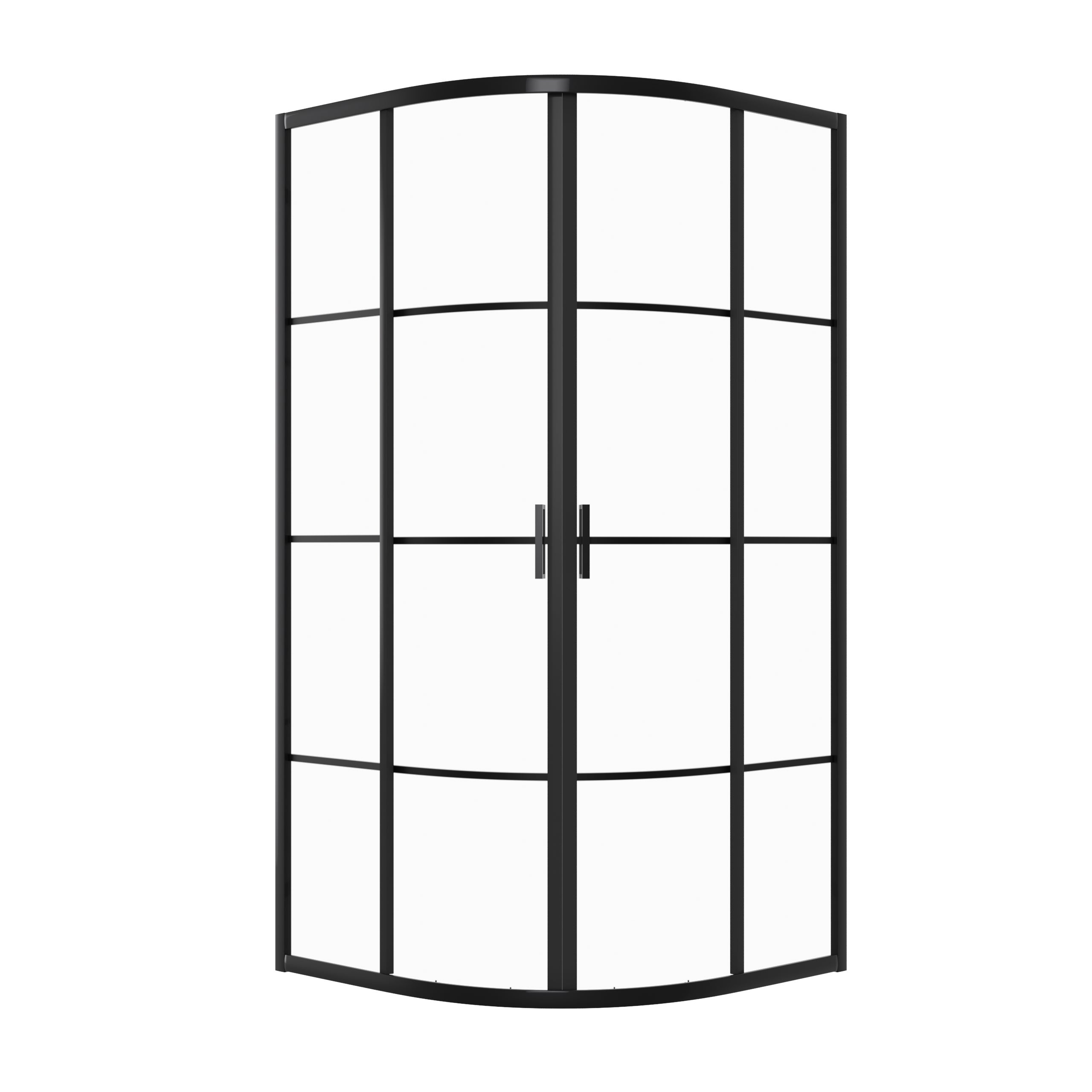 Kabina prysznicowa PAXI półokrągła 70x70cm czarna SEVANTE