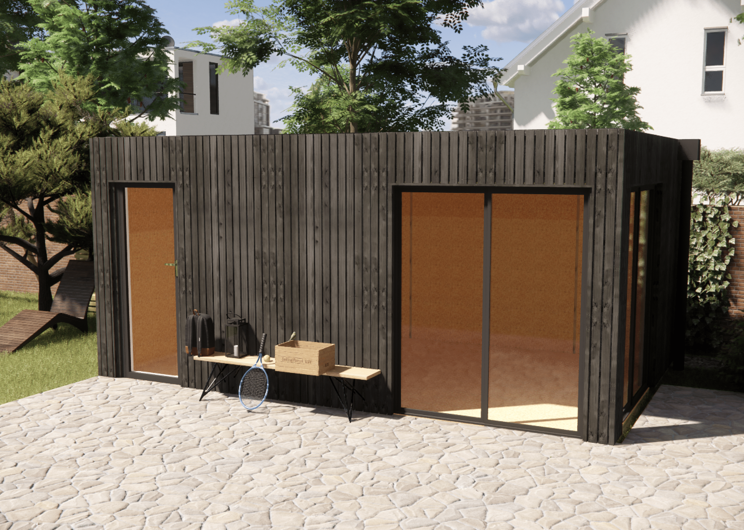 Studio de jardin habitable en bois 5,5 x 3,5 x 2,7 m / menuiseries alu k-line - 6