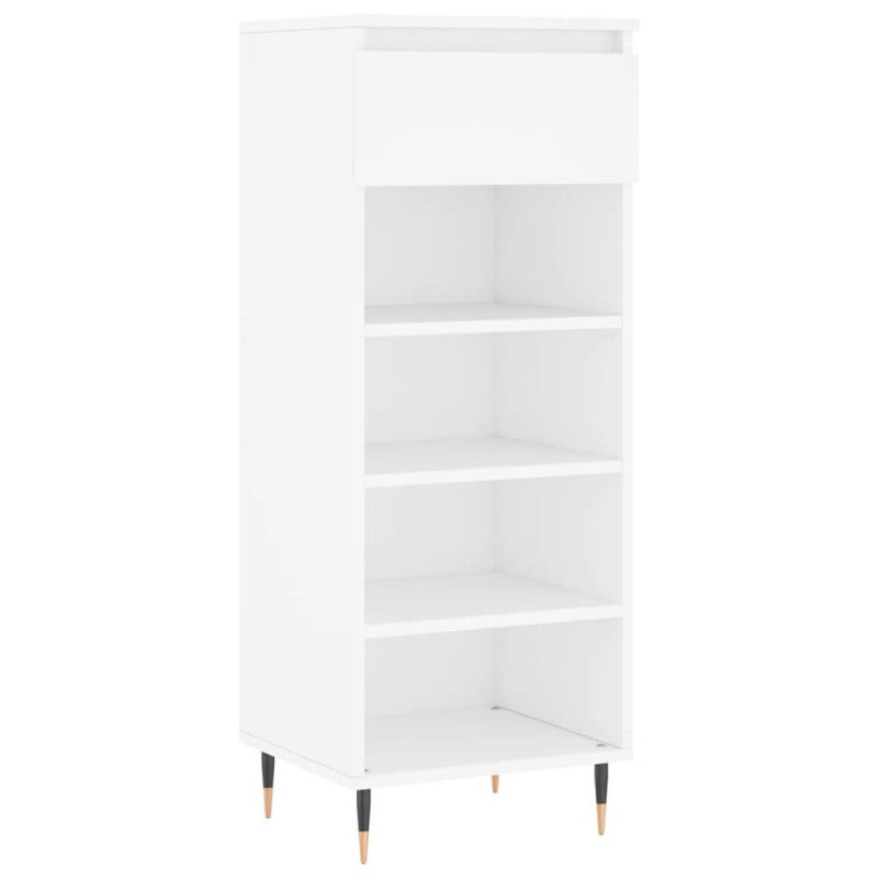 Scarpiera da 30 cm fabbricata in legno compensato di colore grigio sonoma VidaXL