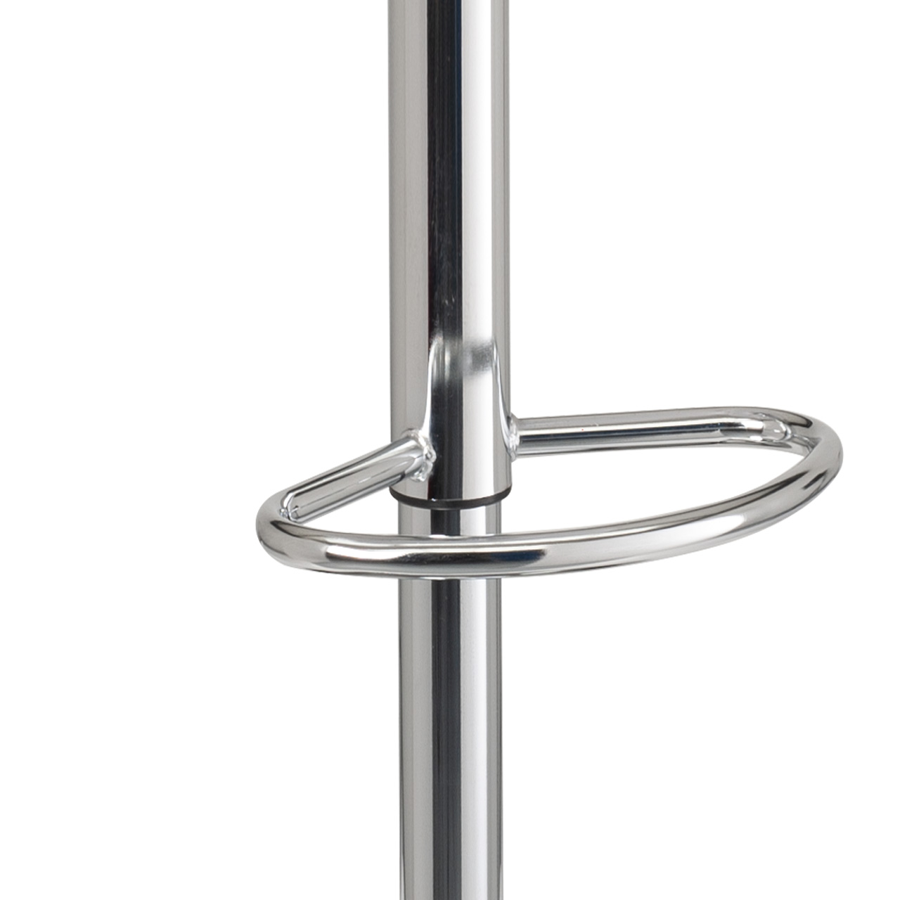 Lote 2 taburetes bar SIG+, asiento con respaldo pequeño y cojín polipiel efecto vintage, giratorios y altura regulable (negro/marrón) - 6