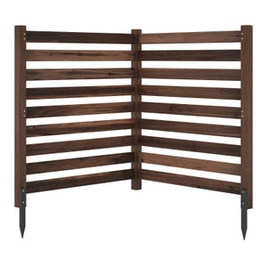 Cloison de séparation Basciano pour extérieur et intérieur acier galvanisé 180 x 90 x 40 cm marron casa.pro - Gamm vert