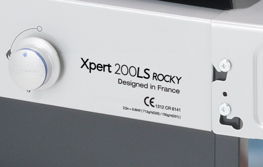 Grelhador a gás em aço inoxidável 2 grelhas em ferro fundido com rodas - 7