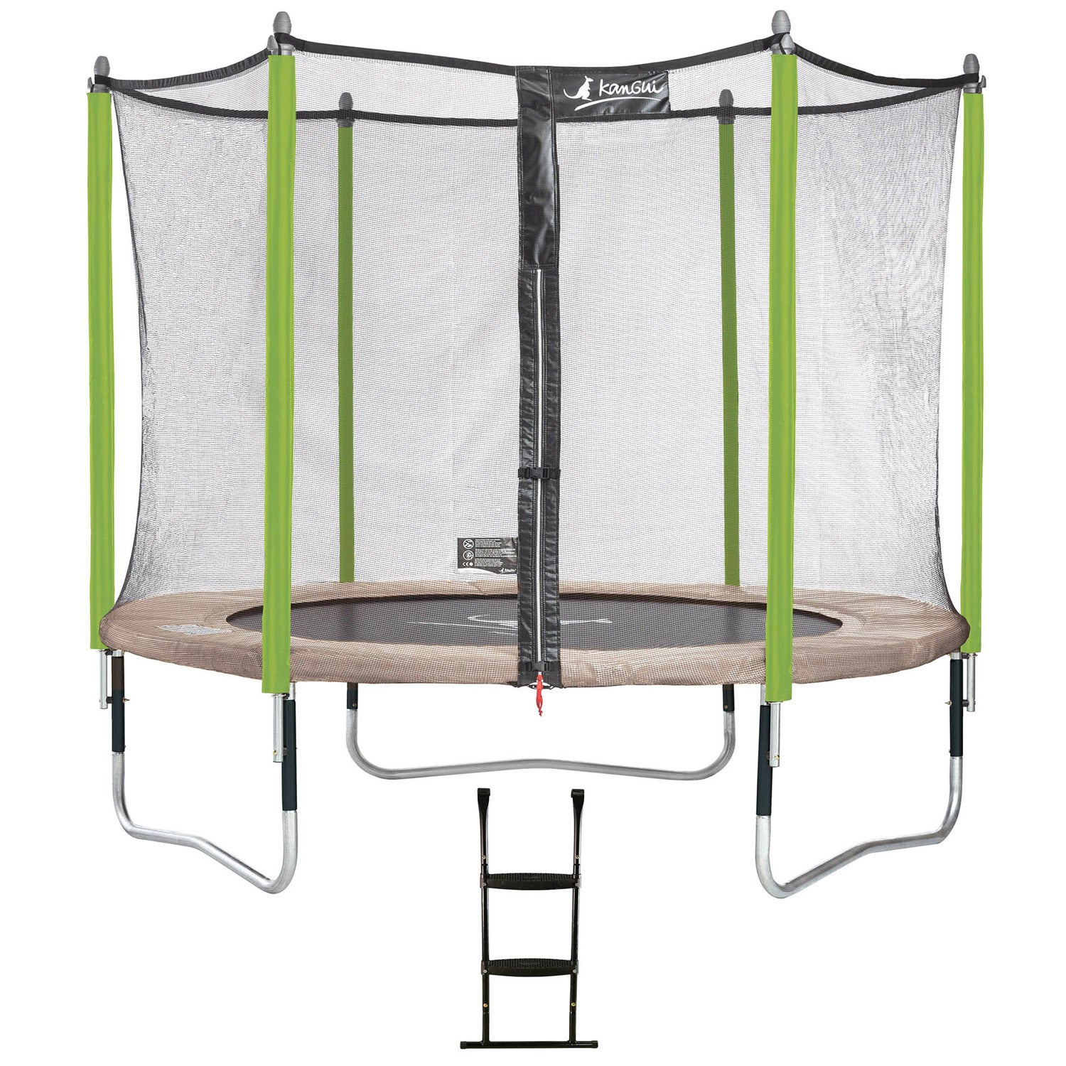 Tapis De Sol Réversible Noir/Vert Kangui Pour Trampoline - Universel Et Résistant Aux Intempéries