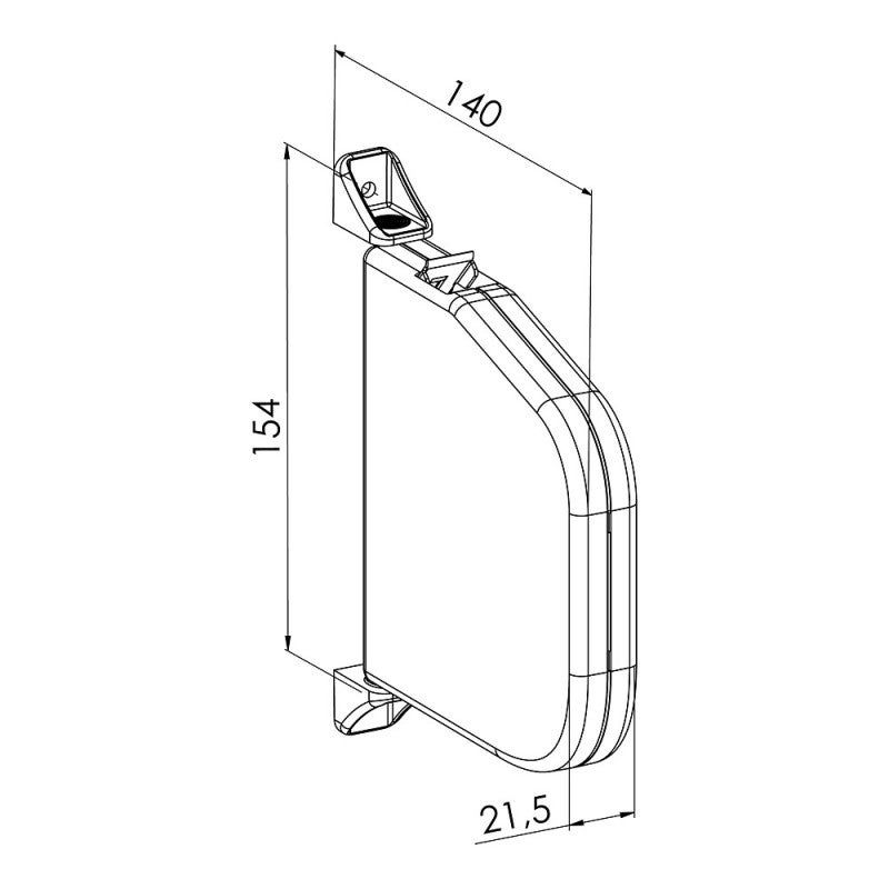 Enrouleur de sangle arrondi pour volet roulant avec sangle de 5,5 m - blanc - 2