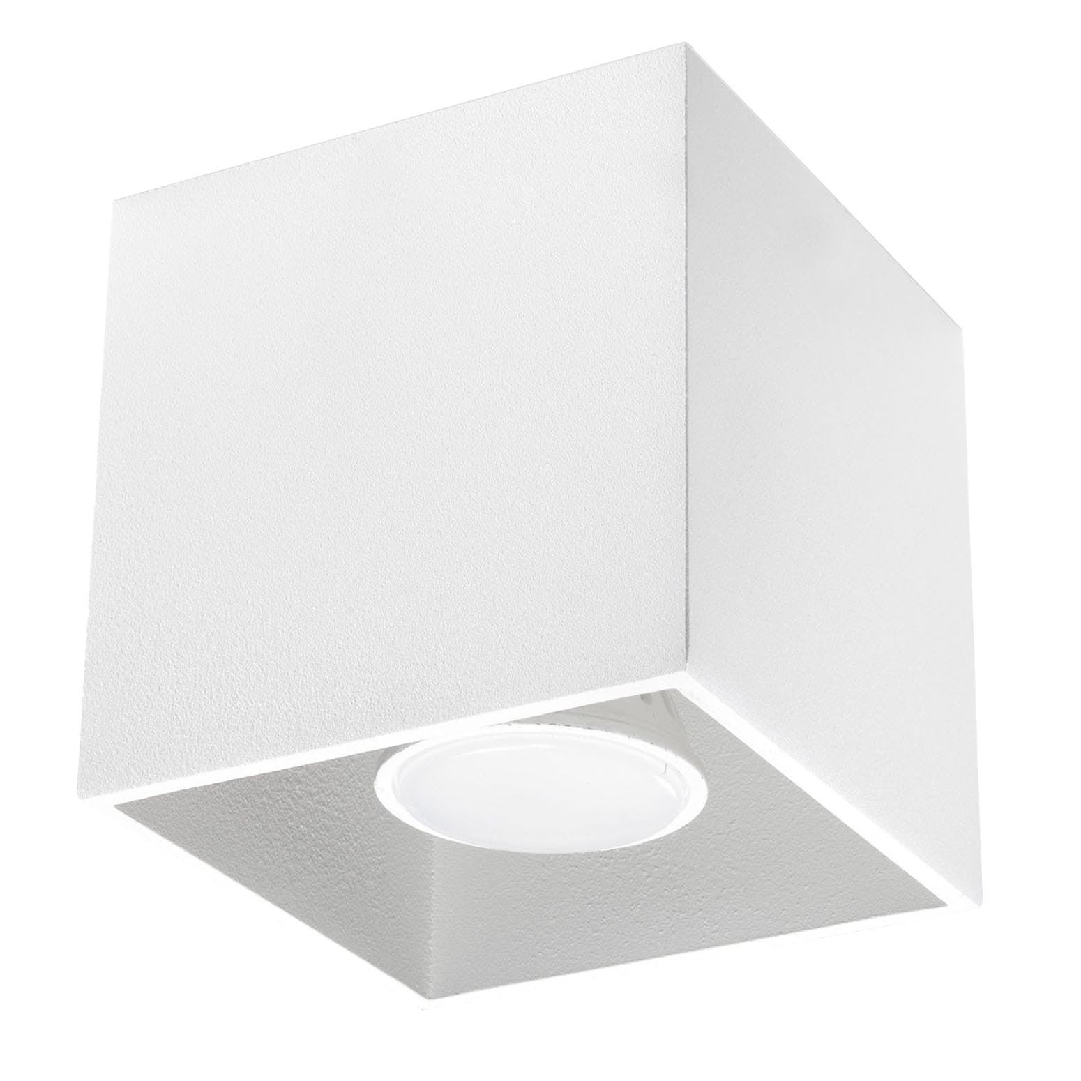 Reflektor sufitowy spot natynkowy Quad kwadratowy biały 1xGU10x40W wym: 10 x 10 cm metal Sollux Lighting
