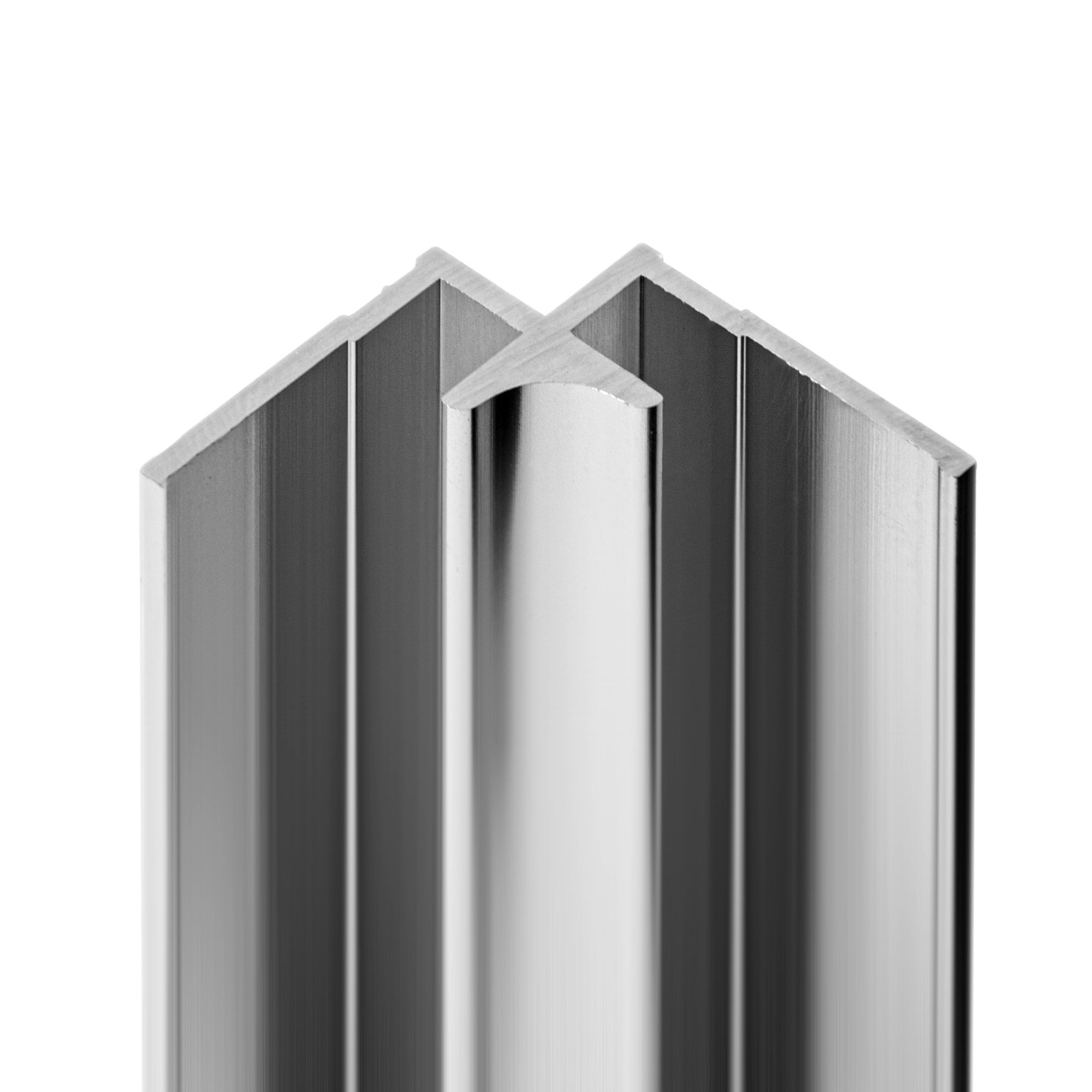 Schulte pack de 4 profilés 255 cm: 2 profilés de finition + 1 profilé d’angle + 1 profilé d'extension pour panneaux muraux, DécoDesign,&nbsp;aspect chromé - 3