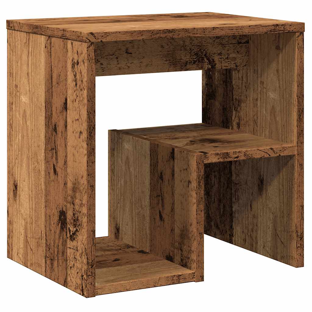 vidaXL Tables de chevet 2 pcs vieux bois 40x30x40 cm bois d'ingénierie - 5